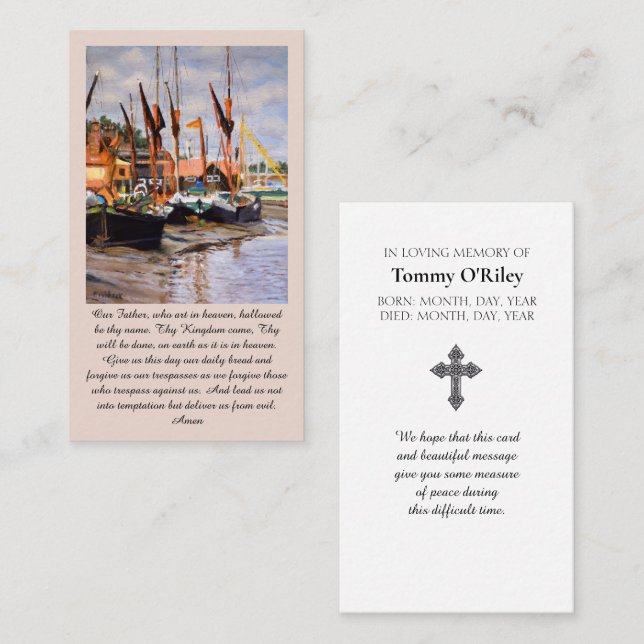 The Lord's Prayer -  Blue Purple Green Orange Visitkort (Fram/baksida)