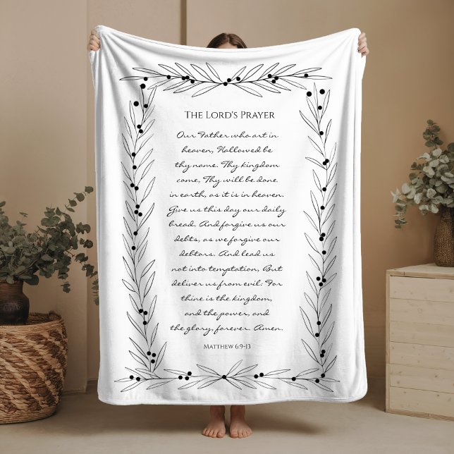 The Lord's Prayer Fleece Blanket Bible Verse Gift (Skapare uppladdad)