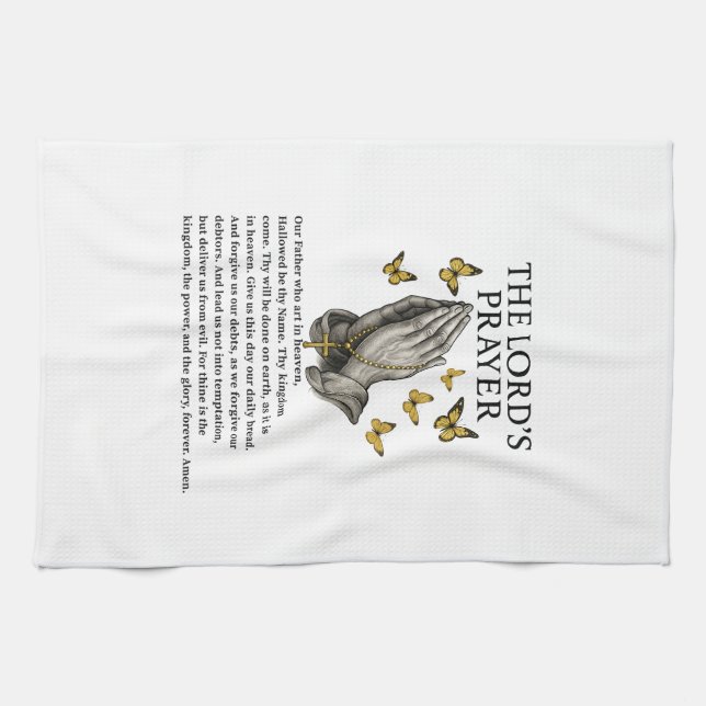 The Lord's Prayer Kökshandduk (Horisontell)