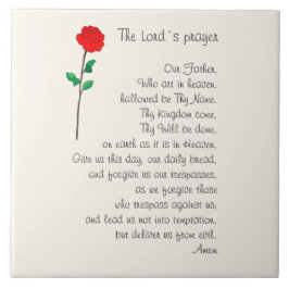 THE LORD'S PRAYER TILE KAKELPLATTA