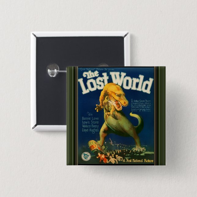 The Lost World-knappen Knapp (Framsida & baksida)