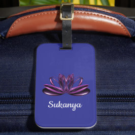 The lotus flower personalized bagagebricka