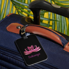 The lotus flower personalized bagagebricka