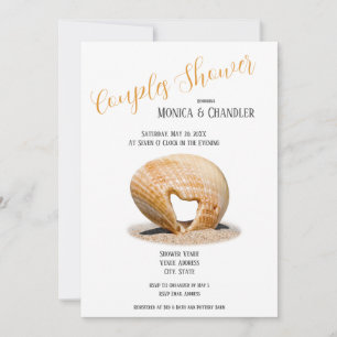 The Love Heart Shell, Parinvitation för bröllopsfe Inbjudningar