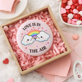 The Love In The Air Pin Button — Valentine's Day Knapp