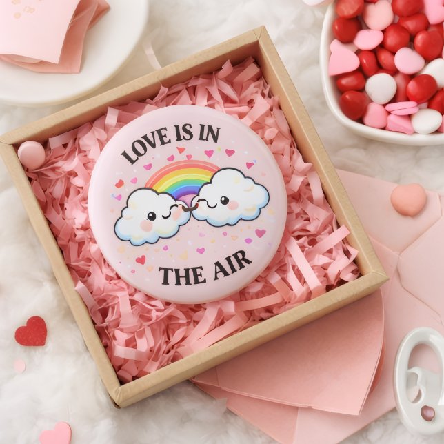 The Love In The Air Pin Button — Valentine's Day  Knapp (Skapare uppladdad)