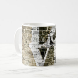 The LOVE MUG Neutrala Tegelstenar Urban Graffiti Kaffemugg