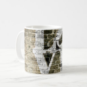The LOVE MUG Neutrala Tegelstenar Urban Graffiti Kaffemugg