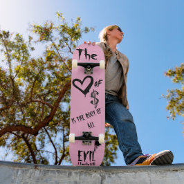 The Love of Money Evil Pink Doodle  Mini Skateboard Bräda 18,5 Cm