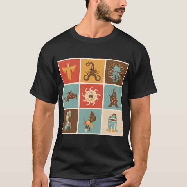 The Lovecraftian Squares T Shirt (Framsida)