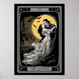 The Lovers Tarotkort – Gotisk Vampyr Dracula och Poster