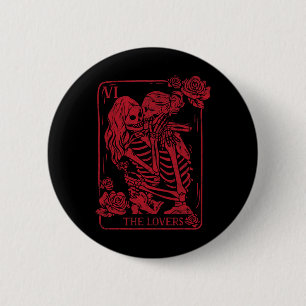 The Lovers Tarotkort Kyssande Lesbiska Själssystra Knapp