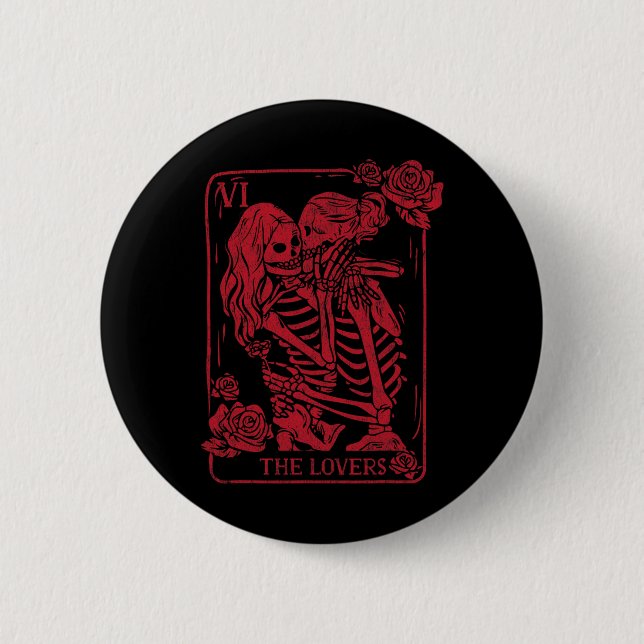 The Lovers Tarotkort Kyssande Lesbiska Själssystra Knapp (Framsida)