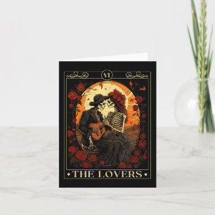 The Lovers Tarotkort Skelett Alla Hjärtans Dag Got Kort