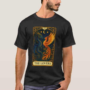 The Lovers Tvillingflamma Fenix Drak Tarotkort Så T Shirt