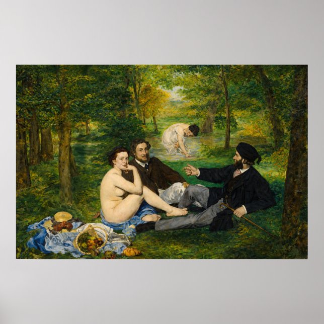 The Luncheon on the Grass by Edouard Manet Poster (Framsidan)