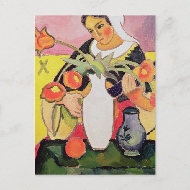 The Lute Player, 1910 Vykort (Framsida)