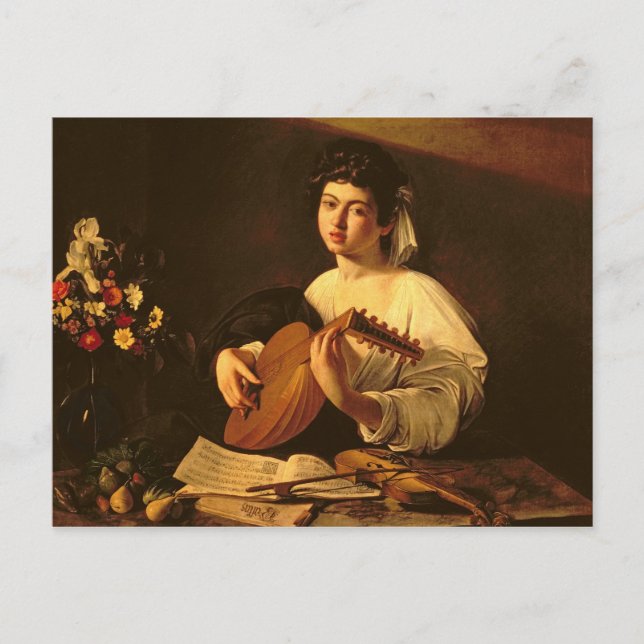 The Lute Player, c.1595 Vykort (Framsida)