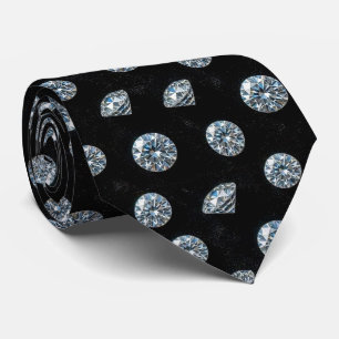 The Luxury Man   Formell svart slips med diamant h