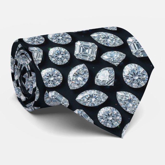 The Luxury Man | Formell svart smoking diamant hal Slips (Rullad)