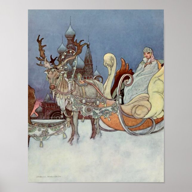 "The Lycklig Prince" av Charles Robinson från Ryss Poster (Framsidan)