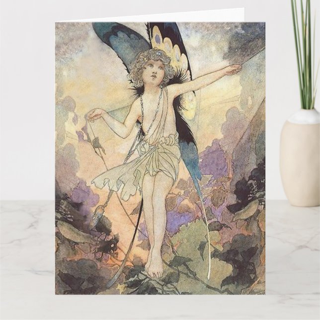 "The Magic of the Cobweb" Fairy Art av Charles Rob Kort (Framsida)