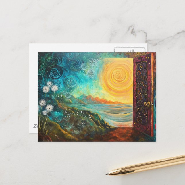 The magical garden portal doorway vykort (Fram/Back In Situ)