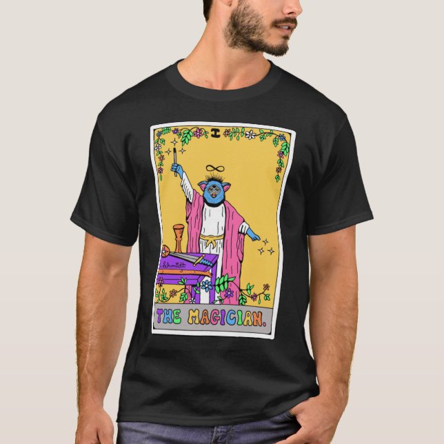 The Magician 90soyarot Mystical Magical Rainbow Or T Shirt (Framsida)