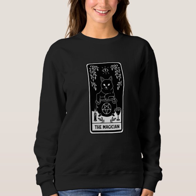 The magician cat tarot card t shirt (Framsida)