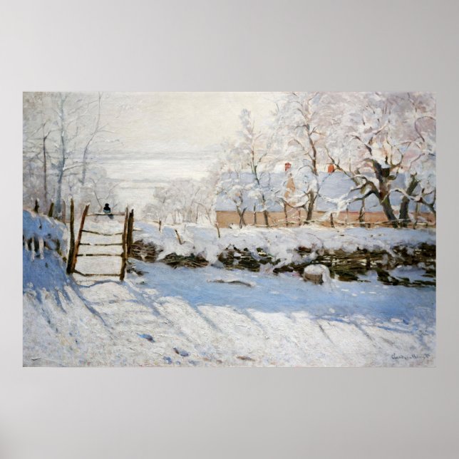 The Magpie by Claude Monet Poster (Framsidan)