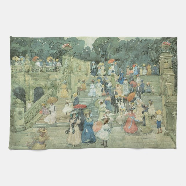 The Mall, Central Park av Maurice Prendergast Kökshandduk (Horisontell)
