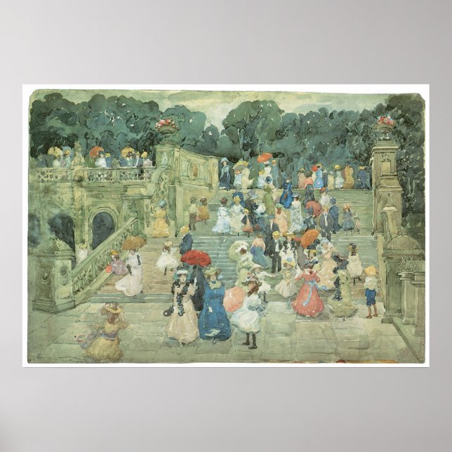 The Mall, Central Part, 1901 Maurice Prendergast Poster (Framsidan)