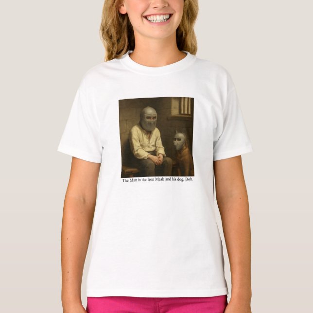 The Man in the Iron Mask and his dog, Bob. T Shirt (Framsida)