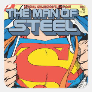 The Man of Steel #1 Collector's Edition Fyrkantigt Klistermärke
