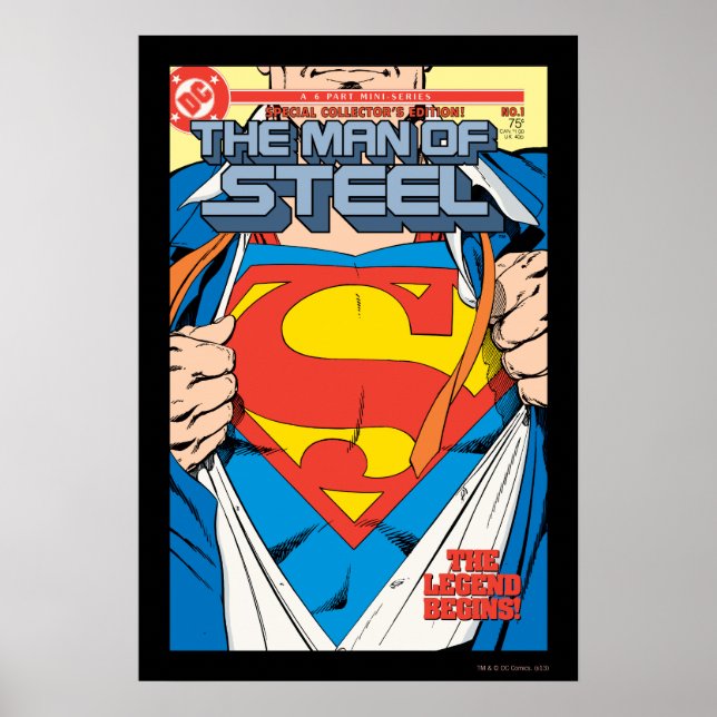 The Man of Steel #1 Collector's Edition Poster (Framsidan)
