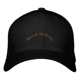 The Man of the Series-Hat in Black Color Wear Broderad Keps