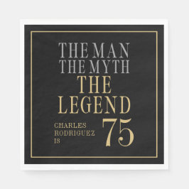 The Man The Myth The Legend 75th Birthday Pappersservett