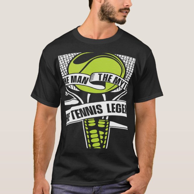 The Man The Myth The Tennis Legend Player  Tennis T Shirt (Framsida)