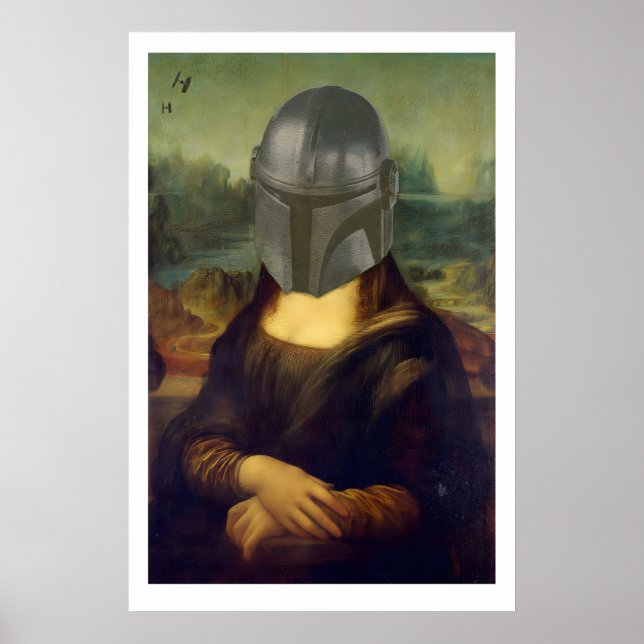 The Mando Lisa  Matt Konsttryck. Klassisk Poster (Framsidan)