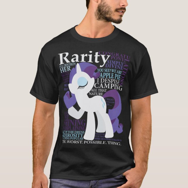 The Many Words of Rarity girl T Shirt (Framsida)