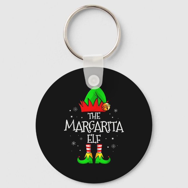 The Margarita Elf Matching Family Christmas Mens W Nyckelring (Framsida)