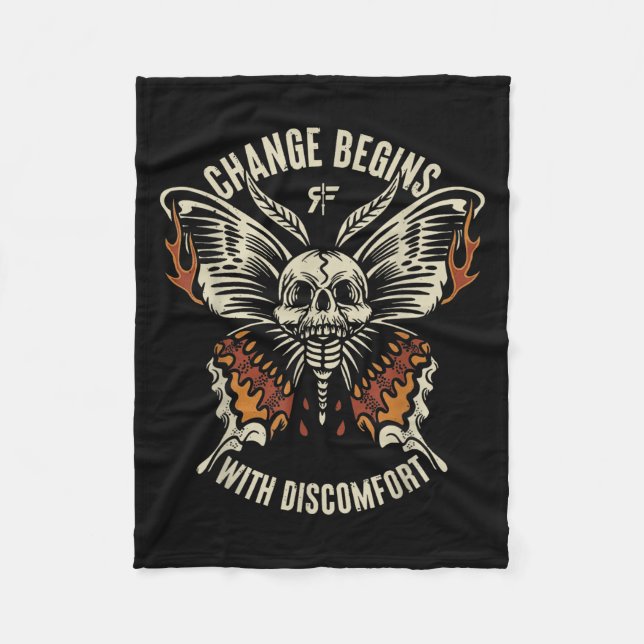 The Marisa Butterfly Skull Change Begin With Disco Fleecefilt (Framsidan)