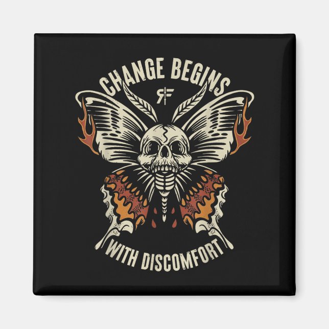 The Marisa Butterfly Skull Change Begin With Disco Magnet (Framsidan)