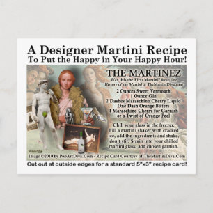 The Martinez Martini Recept Postkort Vykort