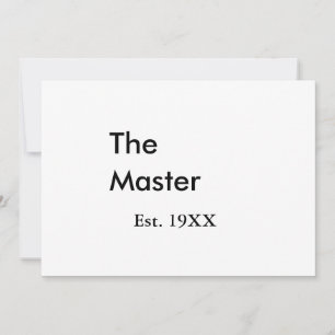 The Master bossnamn est år datum man kung titel Inbjudningar