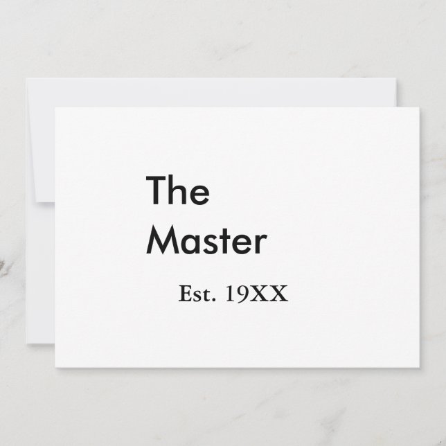 The Master bossnamn est år datum man kung titel Inbjudningar (Framsida)