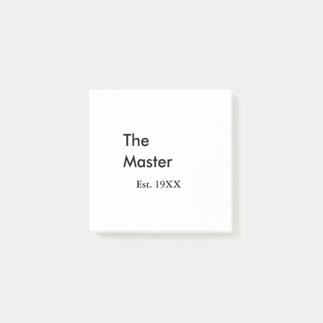 The Master chef namn est år datum man kung titel Post-it Block (Framsida)