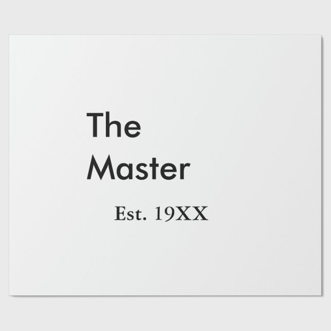 The Master chef namn est år datum man kung titel Presentpapper (Platt)