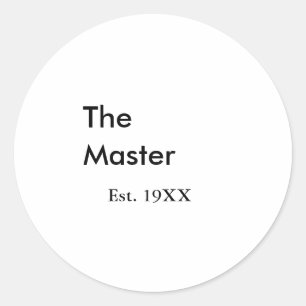 The Master chef namn est år datum man kung titel Runt Klistermärke