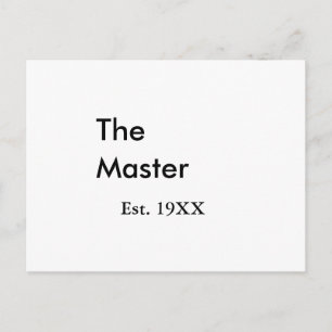 The Master chef namn est år datum man kung titel Vykort